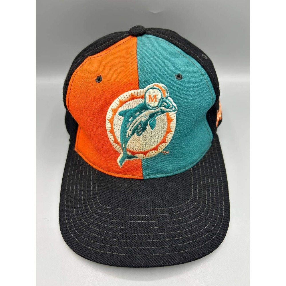 Vintage Miami Dolphins Hat Men Black‎ NFL Starter Snap Back Cap Wool
